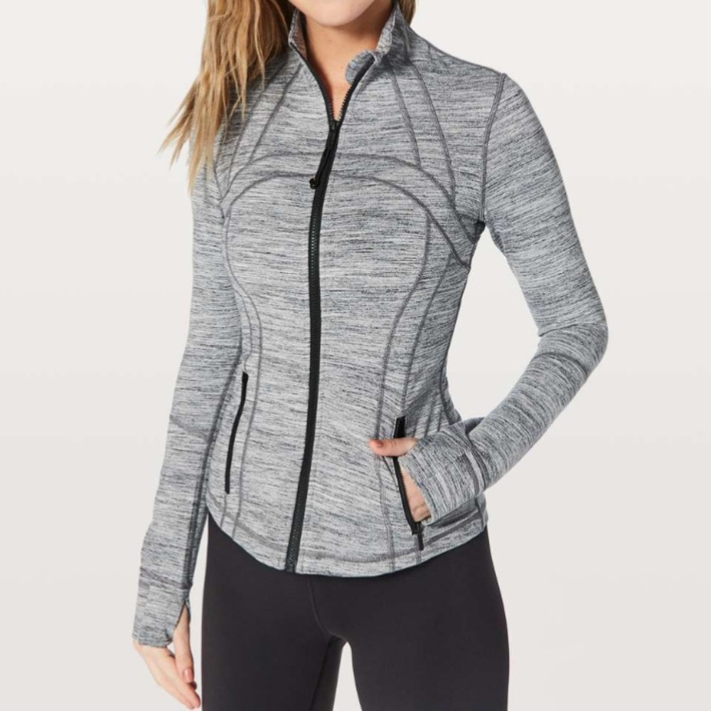 Lululemon Define Jacket Luon in Space Dye Camo Seal Grey Deep Coal